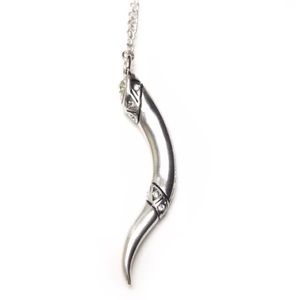 BCBGENERATION NECKLACE HORN BOHO SILVER TONE
